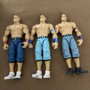 WWE WRESTLING ACTION FIGURE SET OF 3 "JOHN CENA"  You can't see me